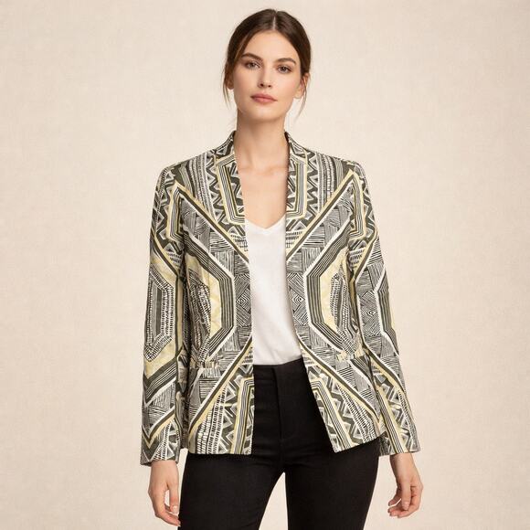 Chico's Jackets & Blazers - Chicos Geometric Metallic Blazer-Jacket Size Small NWT